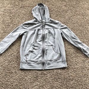 Gray Zippered Maternity Hoodie